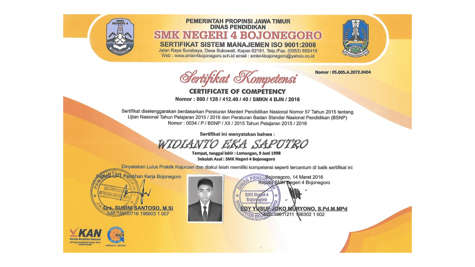 Certificate of Competency - Software Engineering
